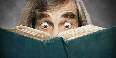 man speed reading